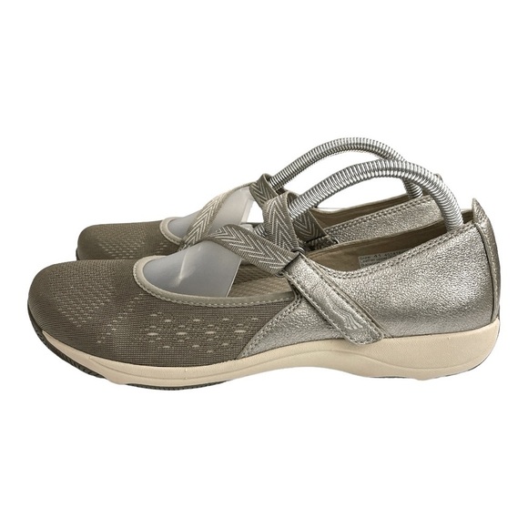 dansko Silver/Gray slip on comfort shoe strap closure Size 41 US ( 10.5-11 ) - Picture 1 of 12